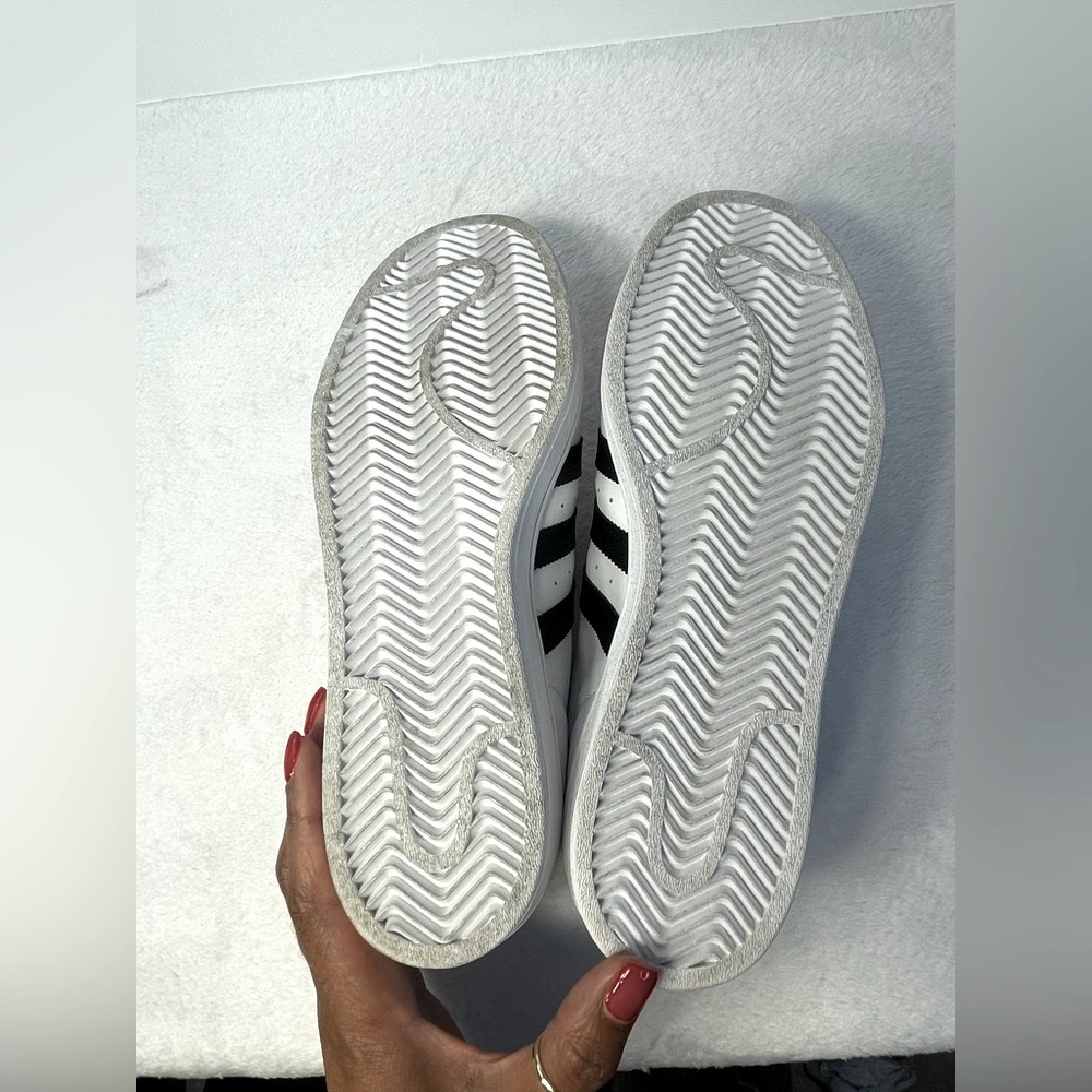 Adidas White And Black Shell Toe Superstar Sneake… - image 6